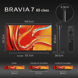 Sony BRAVIA 7 | 165 cm (65 Inch) | 4K Ultra HD AI Smart Mini LED Google TV |  K-65XR70