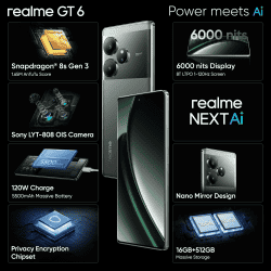 realme GT 6  | 8 GB RAM | 256 GB | Razor Green