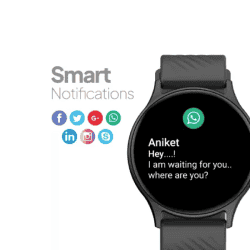 Fire-Boltt Legend Bluetooth Calling with 1.39'' Round Dial Free Size | Dual Button Technology Smartwatch | Black Strap