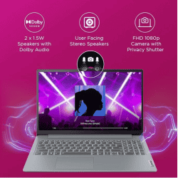 Lenovo IdeaPad Slim 3i  | Intel Core i5 12th Gen 12450H | 16 GB | 512 GB SSD | Arctic Grey | 83ER008GIN