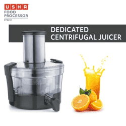 USHA Food Processor | 1000 Watt | FP 3811 | Black & Silver