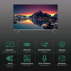 Panasonic 4K Ultra HD LED Google TV | 139 cm (55 inch ) | TH-55MX740DX