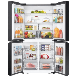Samsung  Side by Side Refrigerator | 650 L | Triple Cooling |  Black Caviar | RF65DG90BDSG/TL