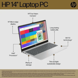 HP Laptop 14 | Intel Core i5 | 13th Gen | 16GB | 512GB SSD | Natural Silver | 14-gr0001TU