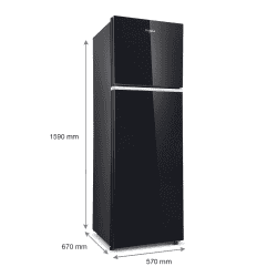 Whirlpool Frost Free Double Door Refrigerator | 265 L | 2 Star | Crystal Black | NEOFRESH GD PRM 278