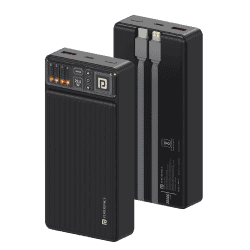 Portronics Luxcell Bind Powerbank | 20000mAh | 22.5W | Fast Charging | in-Built Type C PD | Black | POR 2255