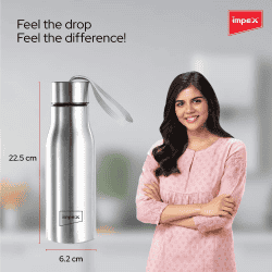 Impex Sippy Water Bottle |  500 ml | Stainless Steel