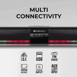 ZEBRONICS Ace Plus Wireless Soundbar | 30W  | Bluetooth 5.1
