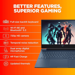 HP Victus Gaming Laptop 15 Core i5 | 16 GB | 1TB SSD | RTX 4050 | Blue | fa1317TX