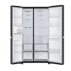 LG Side by Side Refrigerator | 650L | 3 Star | Smart Diagnosis | Matte Black Finish | GL-B257EMC3 DMCZEBN SBS