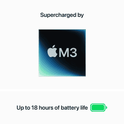 Apple MacBook 3 | 8 Core Apple M3 Chip | 16 GB | 256 GB SSD | Midnight | MC8K4HN/A
