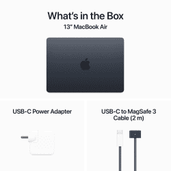 Apple MacBook 3 | 8 Core Apple M3 Chip | 16 GB | 256 GB SSD | Midnight | MC8K4HN/A