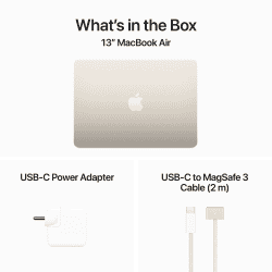 Apple MacBook Air M3 | 24 GB | 512 GB SSD | Starlight | MC8P4HN/A