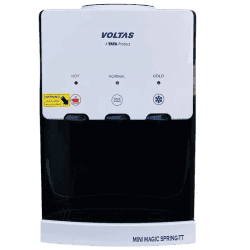 Voltas Spring TT Plus Table Top Water Dispenser | Three Temperature Tap and Compact Design | White and Black