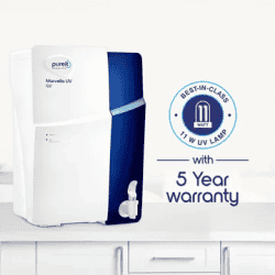 Pureit Marvella UV Water Purifier | 4L | White & Black