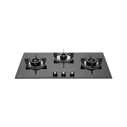 KAFF Tempered Glass Top | Automatic Electric Hob | 3 Burner | FBB 783 | Black
