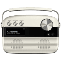 Saregama Carvaan Malayalam Portable Bluetooth Speaker | 6W | 5000 Evergreen Songs | 2.0 Channel | Porcelain White | SC03