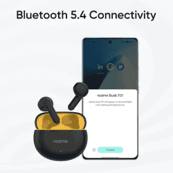 realme Buds T01 TWS Earbuds | AI ENC Noise Cancellation | Black | RMA2406