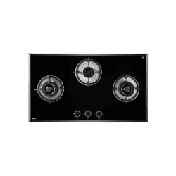 KAFF Tempered Glass Top | Automatic Electric Hob | 3 Burner | FBB 783 | Black