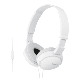 Sony Stereo Headphones | Wired On Ear with Mic | White |  MDR ZX110AP