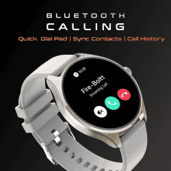 Fire Boltt Apollo 2 Smartwatch |  AMOLED Display | Bluetooth Calling | Light Grey | BSW147