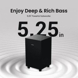 Portronics Pure Sound Pro X1 Bluetooth Soundbar | 100 W | Wired Subwoofer | Remote Control | POR 1961