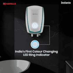 Havells Instanio Instant Water Heater | 3 L | 3000 W | White & Blue