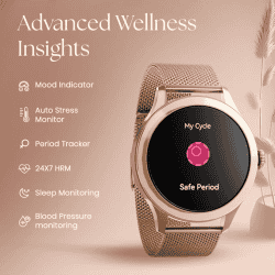 Fastrack Noir Pro BT Calling Women Smartwatch | Black