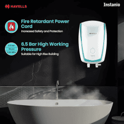 Havells Instanio Instant Water Heater | 3 L | 3000 W | White & Blue