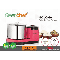 Greenchef Table Top Wet Grinder Turbojet | 2 L