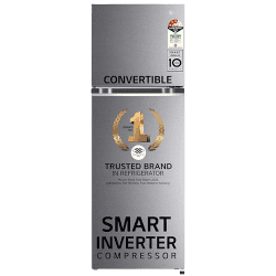 LG CONVERTIBLE DOUBLE DOOR REFRIGERATOR | SMART INVERTER COMPRESSOR | 246 L | DAZZLE STEEL | GLS262SDSX