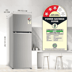 LG CONVERTIBLE DOUBLE DOOR REFRIGERATOR | SMART INVERTER COMPRESSOR | 246 L | DAZZLE STEEL | GLS262SDSX