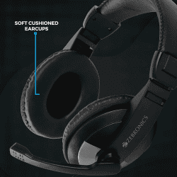 Zebronics Zeb 200HM Wired On Ear Headphone | 3.5mm | Black
