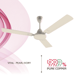 Polycab  Vital High Speed Ceiling Fan | 1200 mm | 3 Blade | Pearl Ivory
