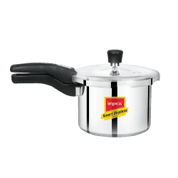 Impex Norma Smart D3 Pressure Cooker | 2.5L | Dripless Aluminium with Smart Spillage Control | Silver
