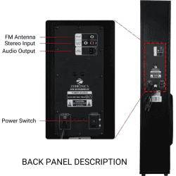 ZEBRONICS Bluetooth Tower Speaker | 2 MIC | BT 9500 RUCF