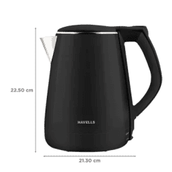 Havells Aqua Plus Electric Kettle | 1500 W | 1.2 L | Black