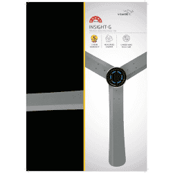 V-Guard INSIGHT-G Ceiling Fan | 1200 mm | BLDC Motor | Remote Control | Alps Blue