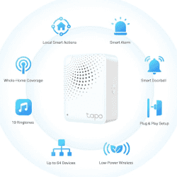 Tapo Tp-Link H100 Iot Smart Hub | Smart Alarm | Doorbell, Smart Actions with Sensors