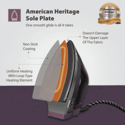 Havells Blaze Heavy Weight Dry Iron | 1250 W | Black