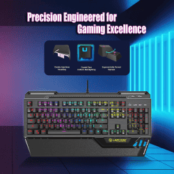 LAPCARE Champ Wired Gaming Keyboard | Spillproof | Black | LGK-108