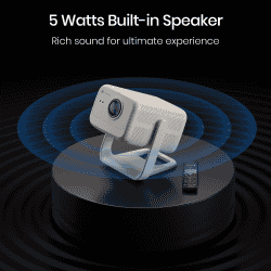 Portronics Beem 480 Smart LED Projector | 1080p Full HD Resolution | 5100 Lumens | White