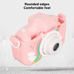 Childrens Fun Paw Camera | 40MP Kids Camera 2in IPS Screen with Front Rear Dual Camera | Fun Photography for Teens | Peach