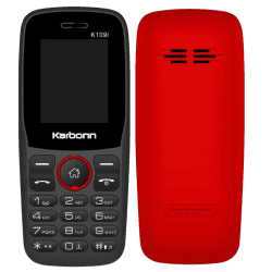 Karbonn K109i Keypad Mobile Phone | Black Red