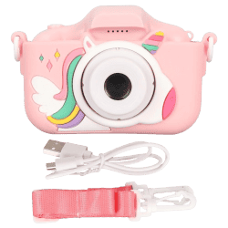 Childrens Fun Paw Camera | 40MP Kids Camera 2in IPS Screen with Front Rear Dual Camera | Fun Photography for Teens | Peach