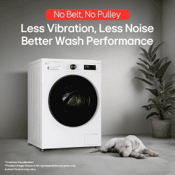 LG 9 Kg Fully Automatic Front Load Washing Machine | 5 Star | 6 Motion DD | Blue White | FHB1209Z4W