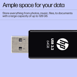 HP 712w USB Flash Drive | 64GB | 3.2 | Black
