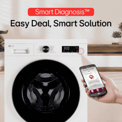 LG 9 Kg Fully Automatic Front Load Washing Machine | 5 Star | 6 Motion DD | Blue White | FHB1209Z4W