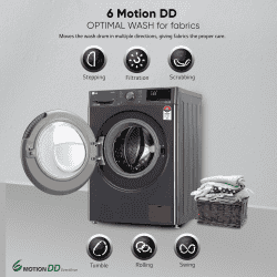 LG Fully Automatic Front Loading Washing Machine | 9 Kg | Middle Black | FHV1409Z2M ABMQEIL