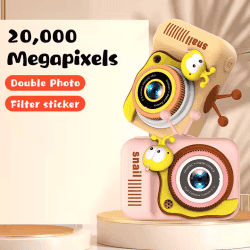Children Fun Unicorn Camera | New Best Snail 4X Zoom 2.0 Inch IPS 12MP | Peach